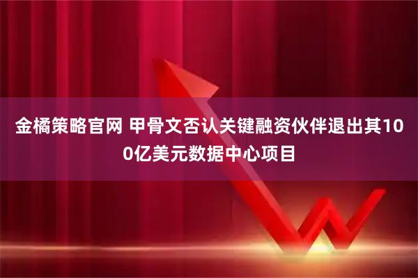 金橘策略官网 甲骨文否认关键融资伙伴退出其100亿美元数据中心项目